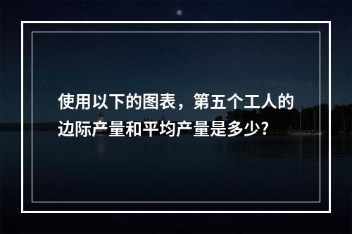 使用以下的图表，第五个工人的边际产量和平均产量是多少?