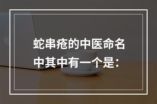 蛇串疮的中医命名中其中有一个是：