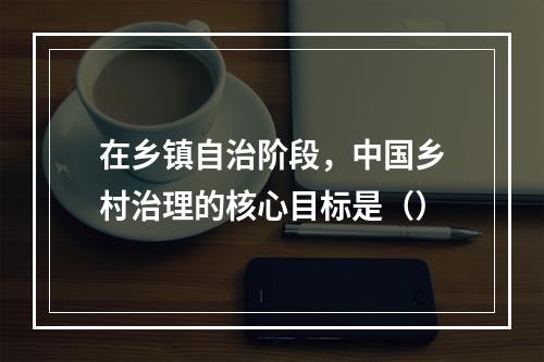 在乡镇自治阶段，中国乡村治理的核心目标是（）