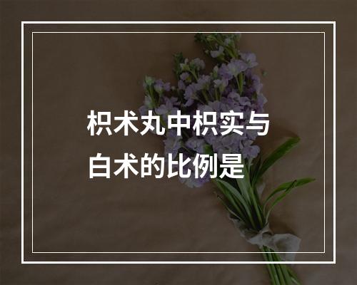 枳术丸中枳实与白术的比例是