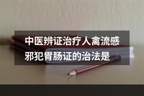 中医辨证治疗人禽流感邪犯胃肠证的治法是