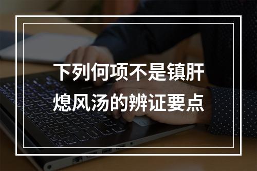 下列何项不是镇肝熄风汤的辨证要点