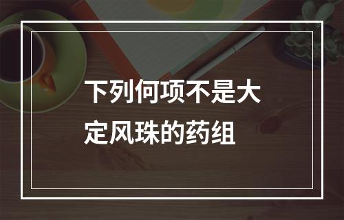 下列何项不是大定风珠的药组