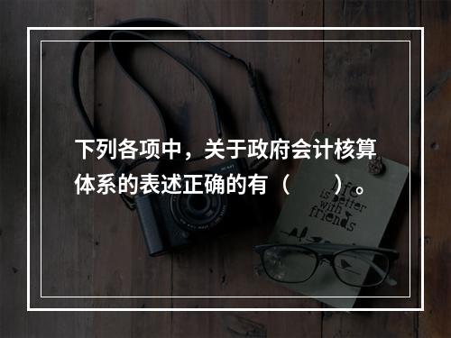 下列各项中，关于政府会计核算体系的表述正确的有（　　）。