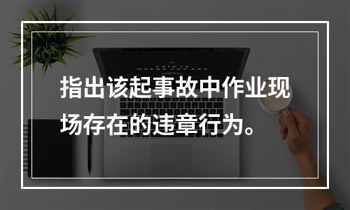 指出该起事故中作业现场存在的违章行为。