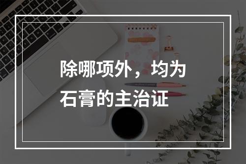 除哪项外，均为石膏的主治证