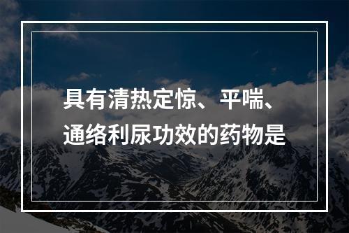 具有清热定惊、平喘、通络利尿功效的药物是