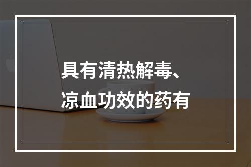 具有清热解毒、凉血功效的药有