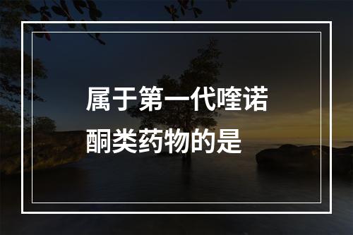 属于第一代喹诺酮类药物的是