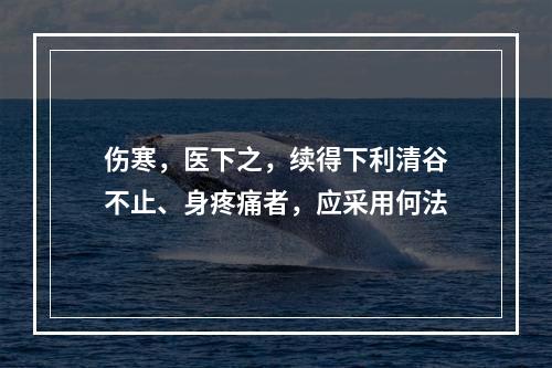 伤寒，医下之，续得下利清谷不止、身疼痛者，应采用何法