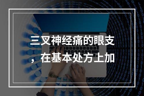 三叉神经痛的眼支，在基本处方上加