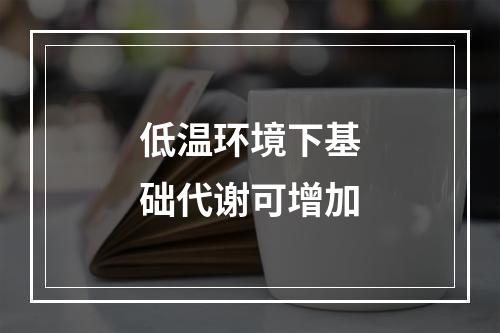 低温环境下基础代谢可增加