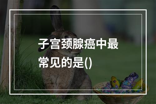 子宫颈腺癌中最常见的是()