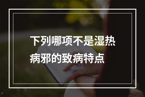 下列哪项不是湿热病邪的致病特点