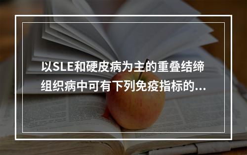 以SLE和硬皮病为主的重叠结缔组织病中可有下列免疫指标的变化