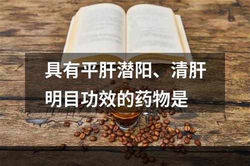 具有平肝潜阳、清肝明目功效的药物是