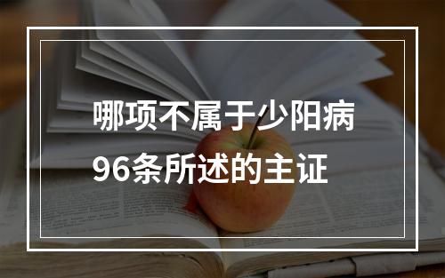 哪项不属于少阳病96条所述的主证