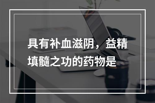 具有补血滋阴，益精填髓之功的药物是