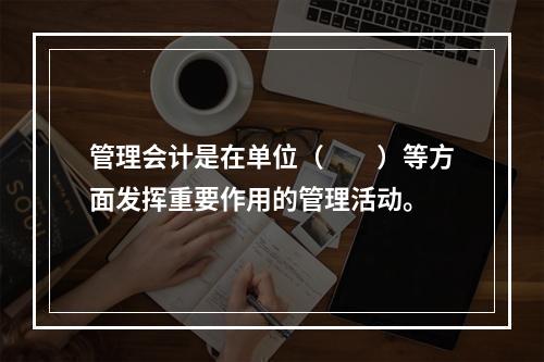 管理会计是在单位（　　）等方面发挥重要作用的管理活动。