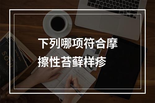 下列哪项符合摩擦性苔藓样疹