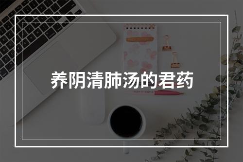 养阴清肺汤的君药