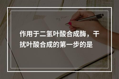 作用于二氢叶酸合成酶，干扰叶酸合成的第一步的是