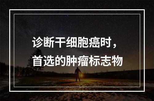 诊断干细胞癌时，首选的肿瘤标志物