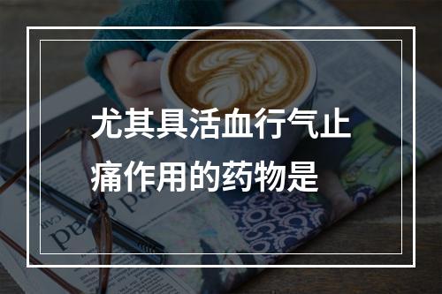 尤其具活血行气止痛作用的药物是