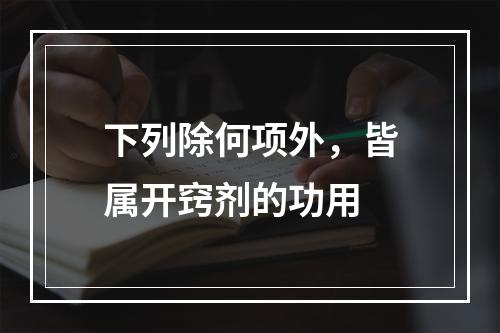 下列除何项外，皆属开窍剂的功用