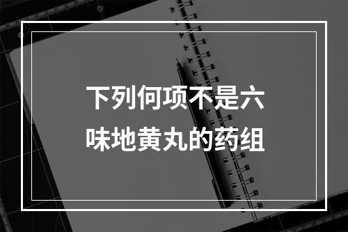 下列何项不是六味地黄丸的药组