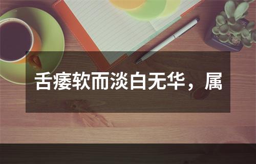 舌痿软而淡白无华，属