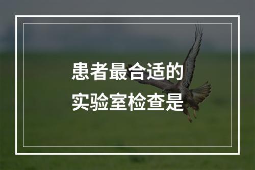 患者最合适的实验室检查是