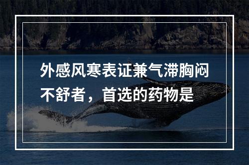 外感风寒表证兼气滞胸闷不舒者，首选的药物是