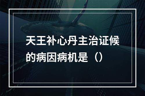 天王补心丹主治证候的病因病机是（）