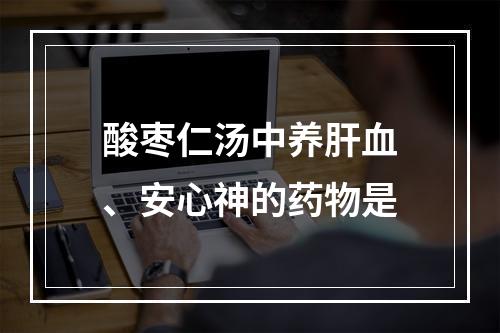 酸枣仁汤中养肝血、安心神的药物是