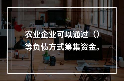 农业企业可以通过（）等负债方式筹集资金。