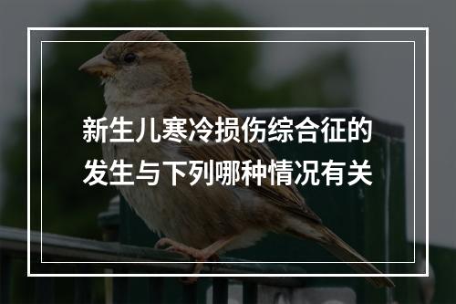 新生儿寒冷损伤综合征的发生与下列哪种情况有关