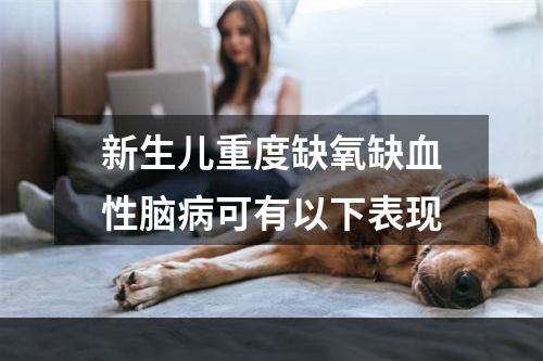 新生儿重度缺氧缺血性脑病可有以下表现