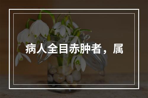 病人全目赤肿者，属