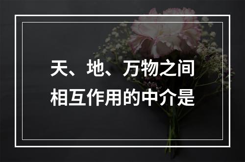 天、地、万物之间相互作用的中介是