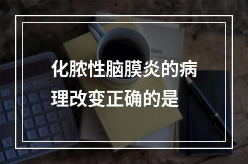 化脓性脑膜炎的病理改变正确的是