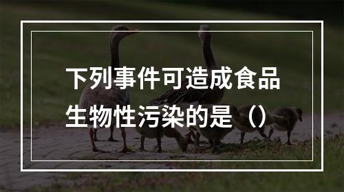 下列事件可造成食品生物性污染的是（）