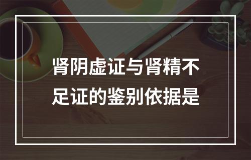 肾阴虚证与肾精不足证的鉴别依据是