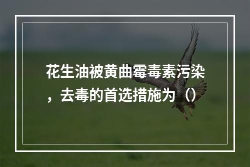 花生油被黄曲霉毒素污染，去毒的首选措施为（）