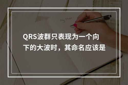 QRS波群只表现为一个向下的大波时，其命名应该是