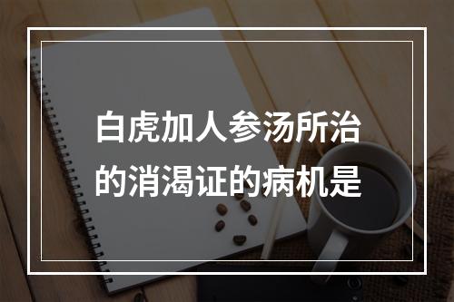 白虎加人参汤所治的消渴证的病机是