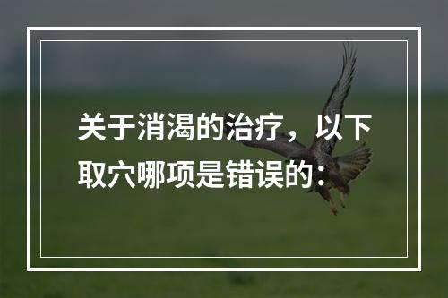 关于消渴的治疗，以下取穴哪项是错误的：