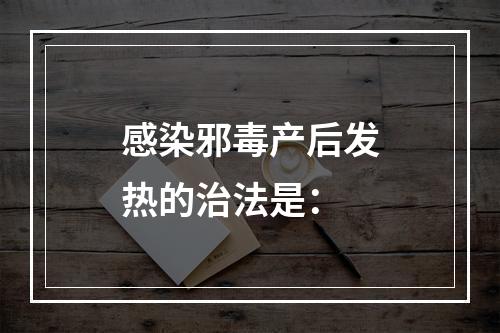 感染邪毒产后发热的治法是：