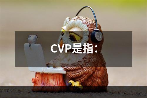 CVP是指：