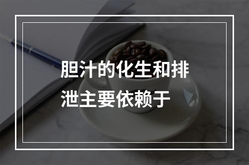 胆汁的化生和排泄主要依赖于